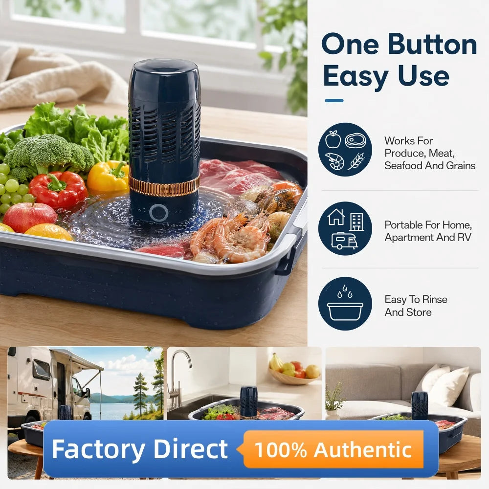 Rechargeable Fruit Vegetable Cleaner Wireless Food Purifier Compact Kitchen Washer USB Charging
