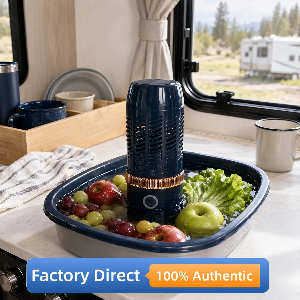 Rechargeable Fruit Vegetable Cleaner Wireless Food Purifier Compact Kitchen Washer USB Charging