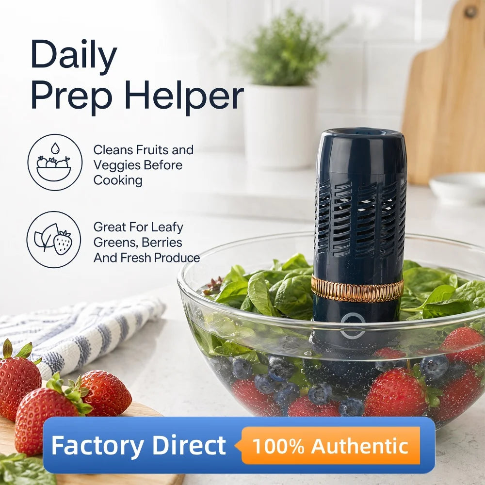 Rechargeable Fruit Vegetable Cleaner Wireless Food Purifier Compact Kitchen Washer USB Charging